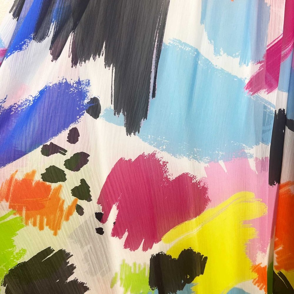 DKNY abstract rainbow print halter midi dress - Picture 6 of 12